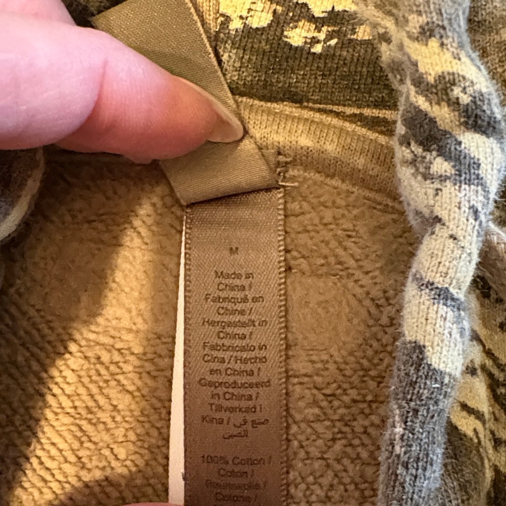 SKIMS/Post Malone Collab Camo Pattern Hooded Zip-Up Sweatshirt - Picture 4 of 5